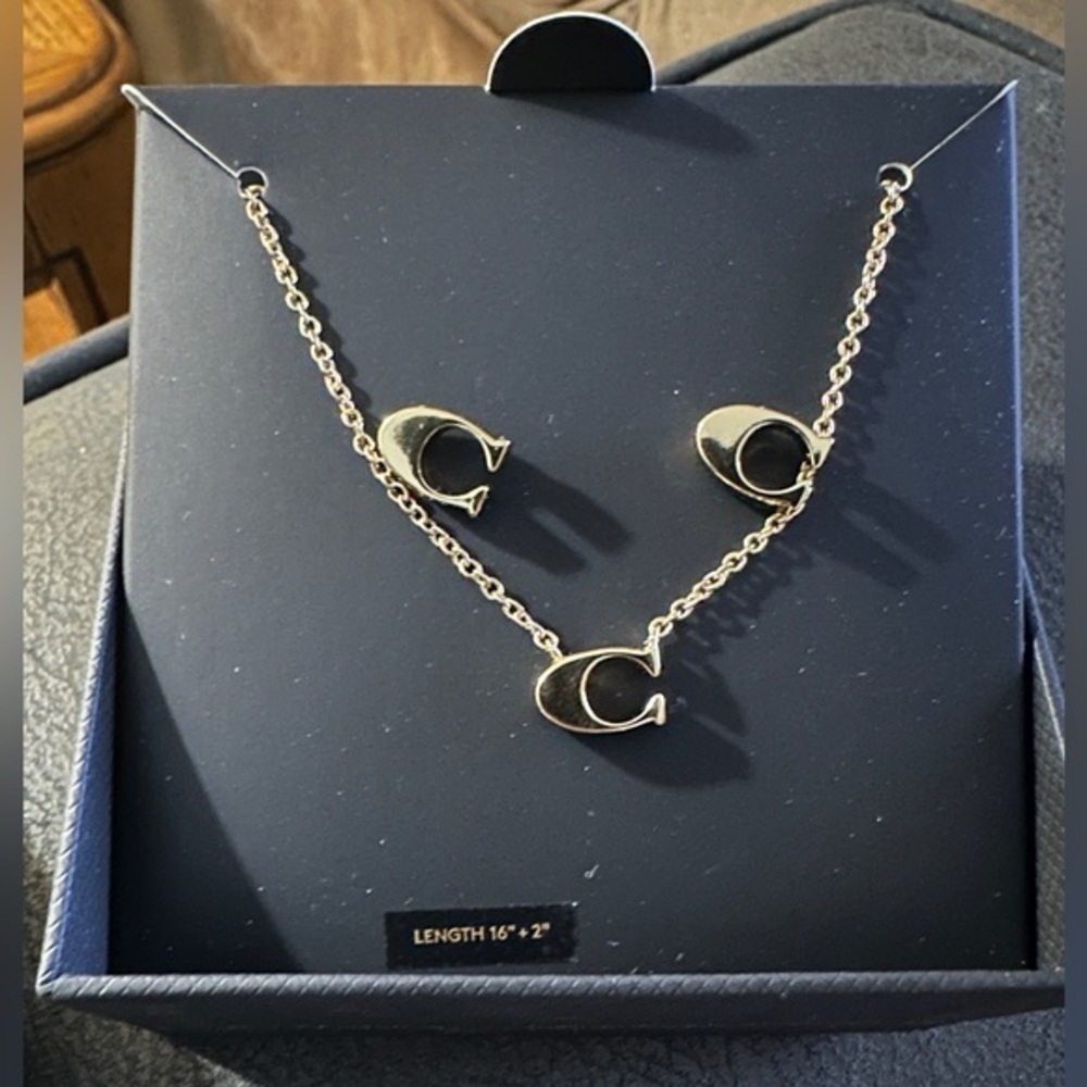 Coach Jewelry | Nwt Coach Jewelry Set | Color: Gold |